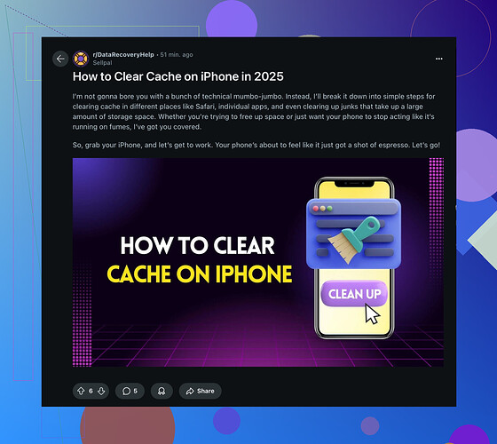 How to clear cache on Instagram app on iPhone?