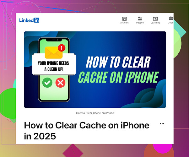 How to clear cache on Instagram app on iPhone?