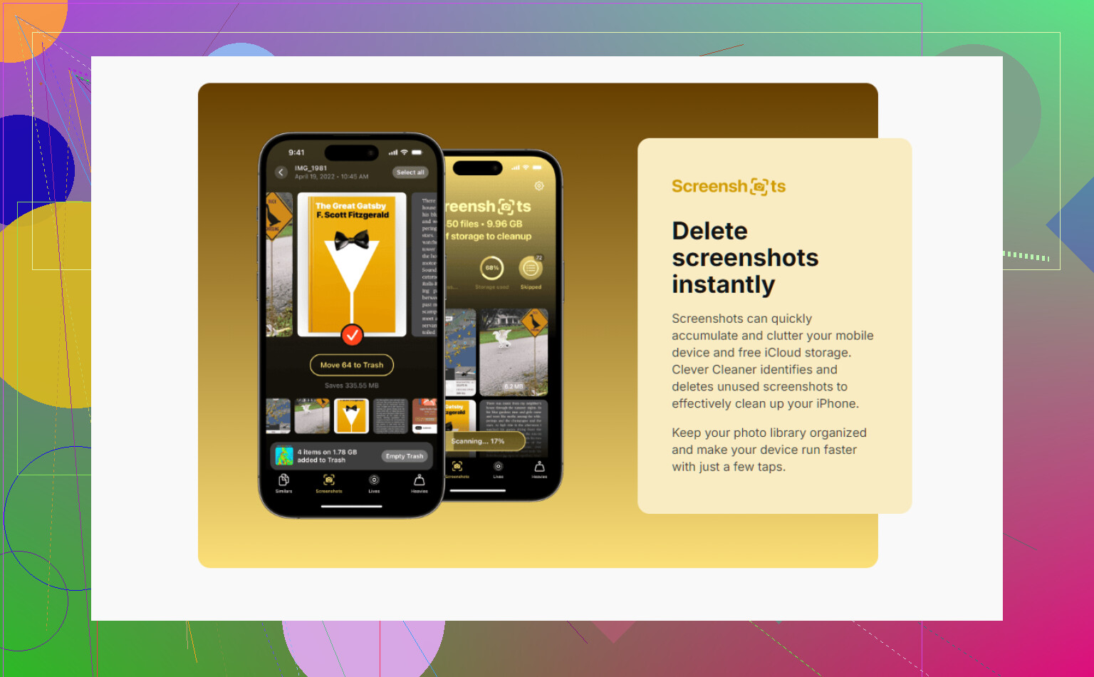 Esiste uno strumento gratuito per eliminare gli screenshot su iPhone in base alla dimensione del file?