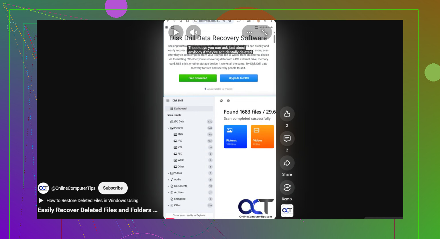 Existe uma maneira de restaurar arquivos ausentes de um disco rígido externo sem backup?